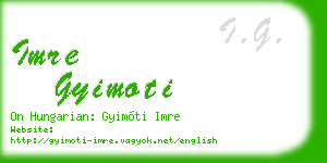 imre gyimoti business card